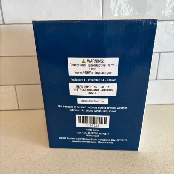 July 4th Uncle Sam Inflatable Dog Decor 3.93 Ft Tall New Unopened! - Picture 3 of 5